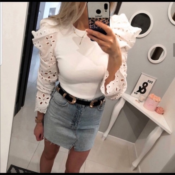 Zara NEW contrast sleeve sweater - Picture 14 of 15